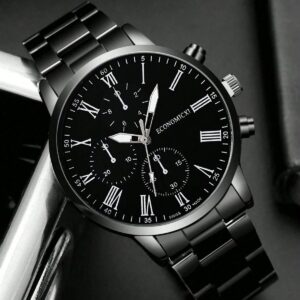 Economicxi Stealth Black Chronograph Watch
